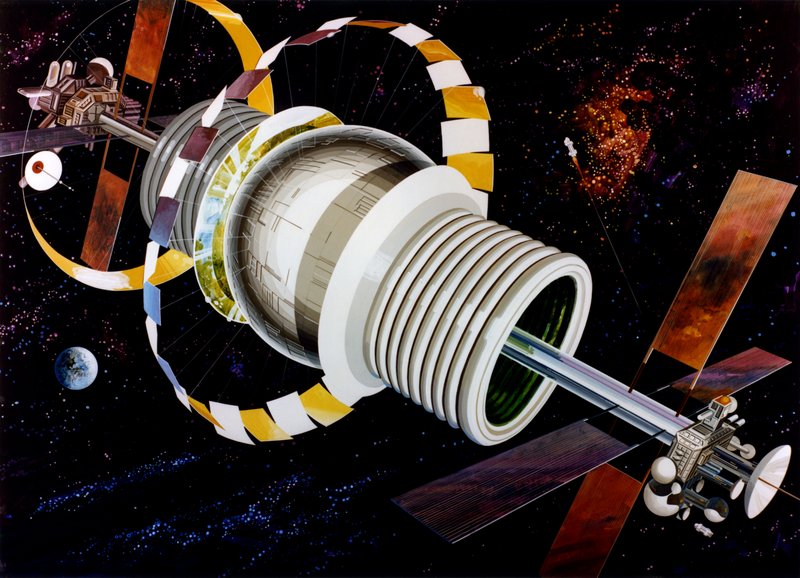 Illustration for article titled Stunning concept art reveals NASA's 1970s vision for humanity in space